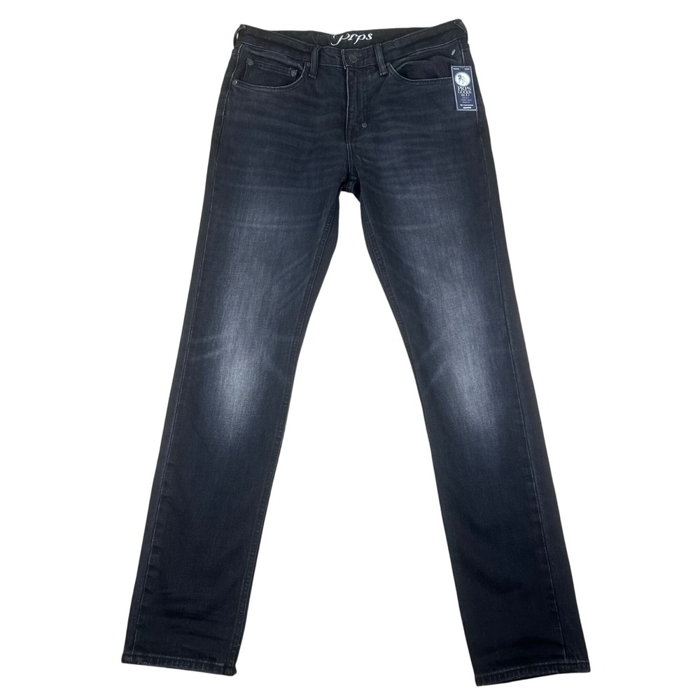 PRPS Goods & Co Men 32 Le Sabre Japanese Denim Slim Fit Black Indigo Rinse Wash